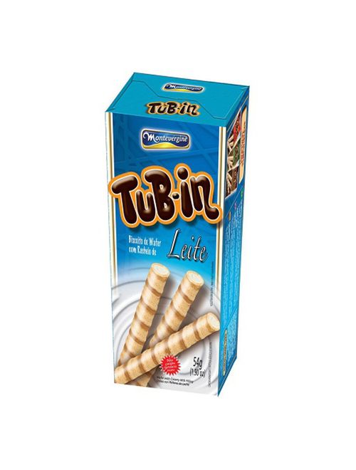 Tubinho de Wafer Tub In Leite 54g c/24 - Montevérgine