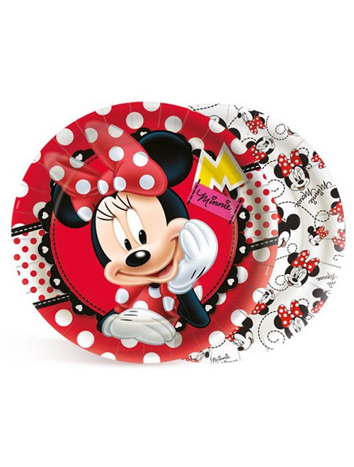 Minnie Red Prato 18cm c/8 - Regina