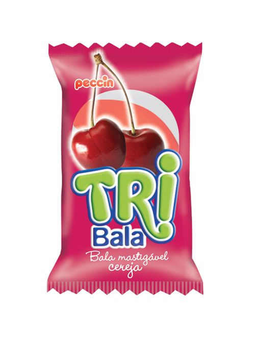 Bala Tribala Recheada Cereja 500g - Peccin