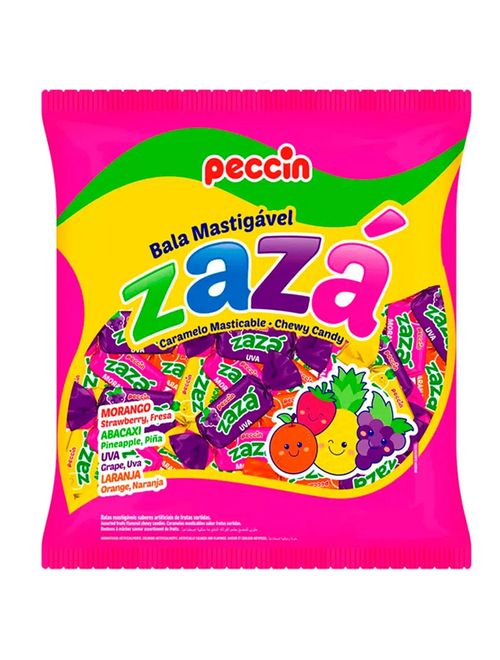 Bala Mastigável Zazá Sortida 400g - Peccin