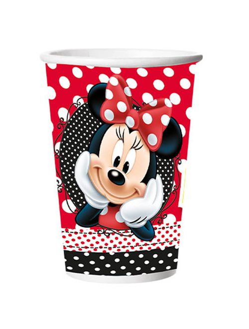 Minnie Red Copo Papel c/8 - Regina