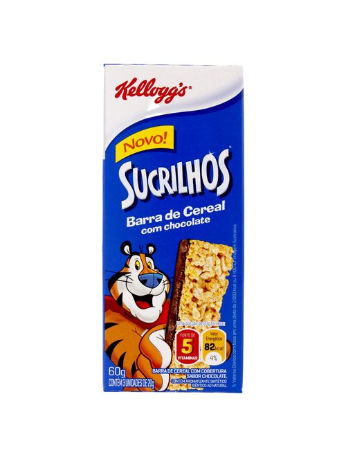 Barra de Cereal com Chocolate Sucrilhos c/12 - Kelloggs
