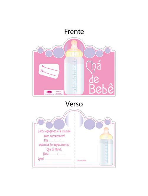 Convite Cha de Bebe ref.137 c/10 - Novocard