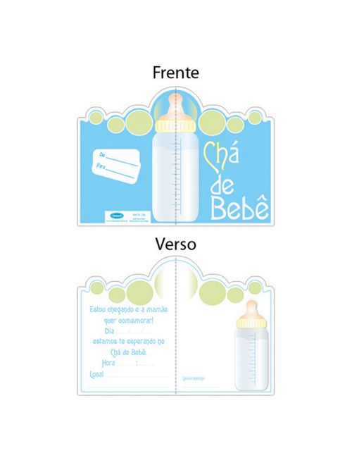 Convite Cha de Bebe ref.136 c/8 - Novocard