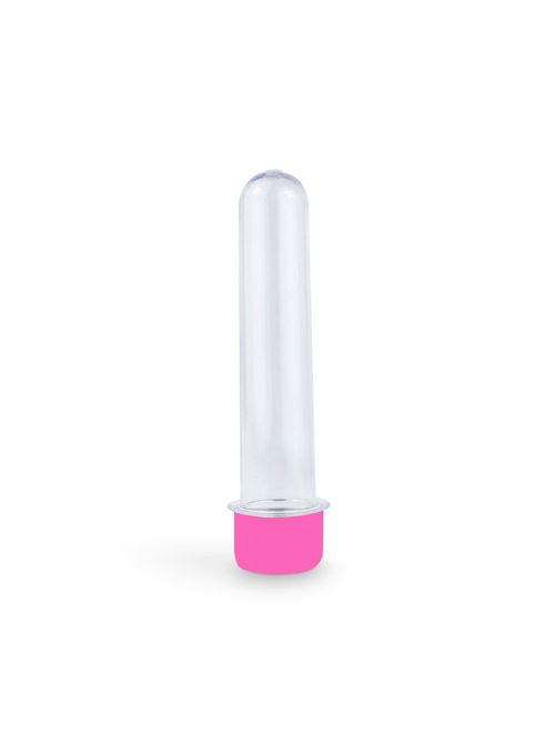 Lembrancinha Tubete de Plástico Tampa Rosa c/10