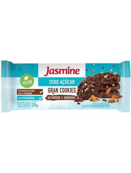 Gran Cookie Zero Açúcar Alfarroba e Amêndoas 120g - Jasmine