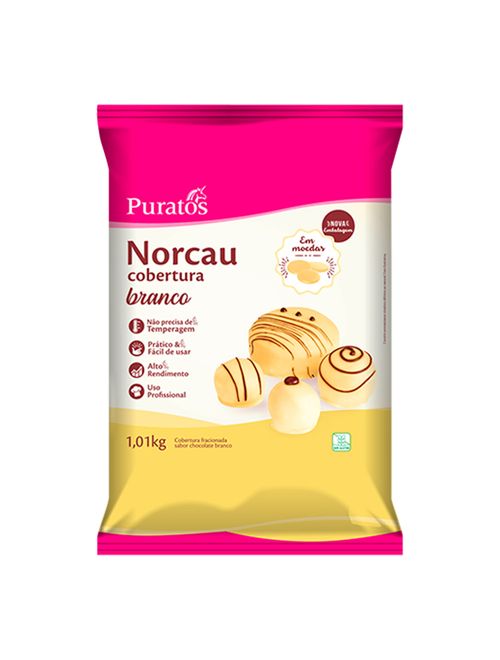 Cobertura Chocolate Fracionado Gotas Branco 1,01kg - Norcau