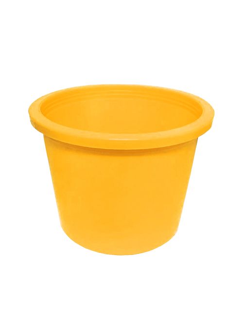 Cachepot Plástico Amarelo - Festa Chic