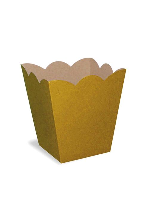 Cachepot Dourado 5,5x7x7cm N3 c/8 - Kid Art