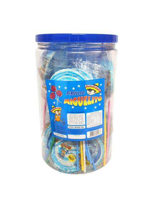 Pirulito Psicodélico Azul c/30 - Miguelito