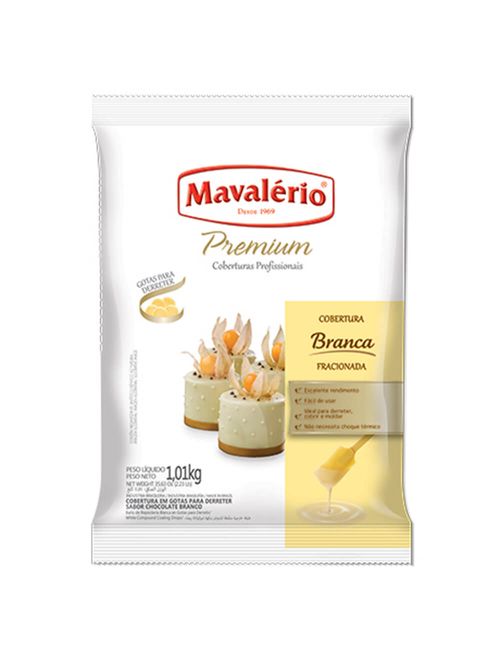 Gotas Chocolate Fracionado Branco 1,01kg - Mavalério
