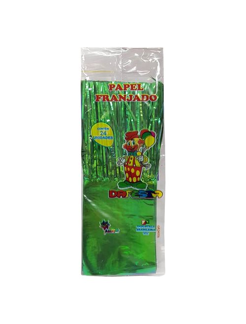 Papel Bala Seda Nacarado Verde Bandeira c/24 - Dafesta