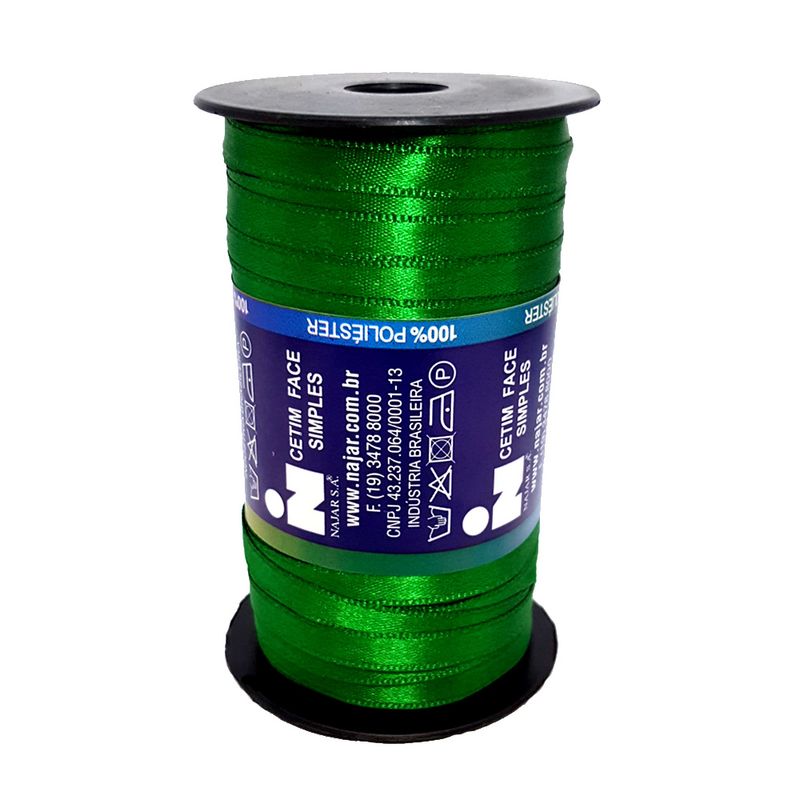Fita-de-Cetim-Simples-No1-Cor-Verde-Bandeira-100m---Najar