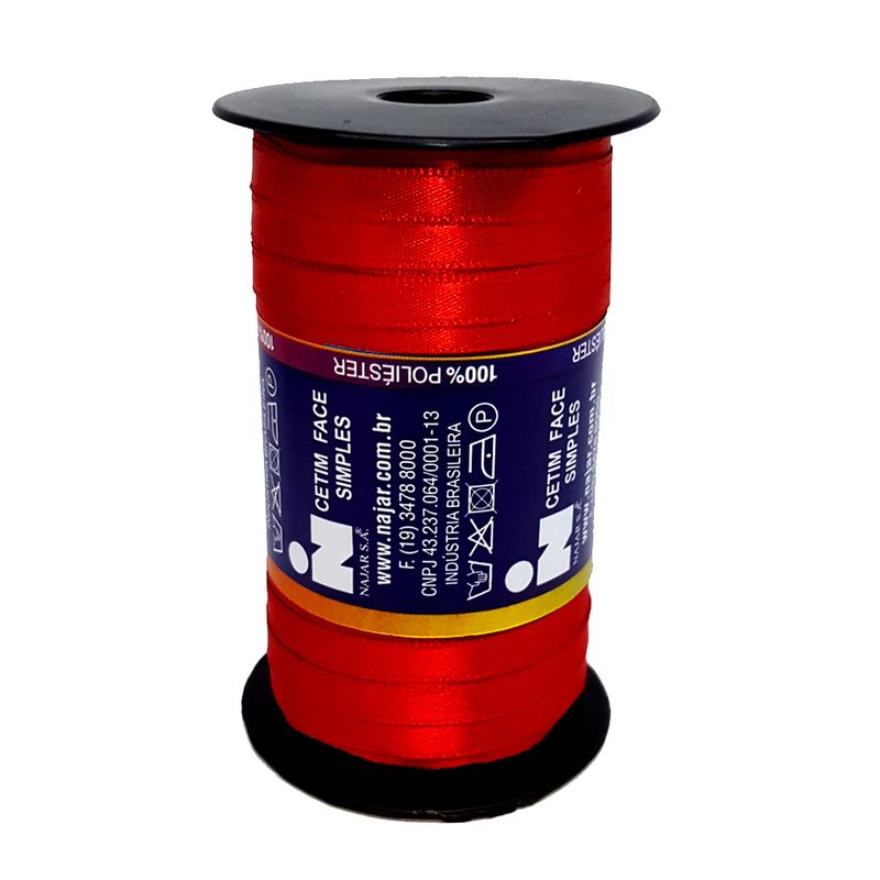 Fita-de-Cetim-Simples-No1-Cor-Vermelho-c-100m---Najar