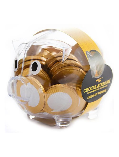 Moedas de Chocolate Pig Bank 300g - Chocolatebank