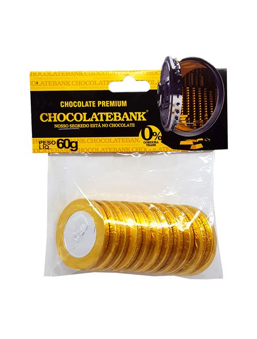 Moedas de Chocolate 60g - Chocolatebank