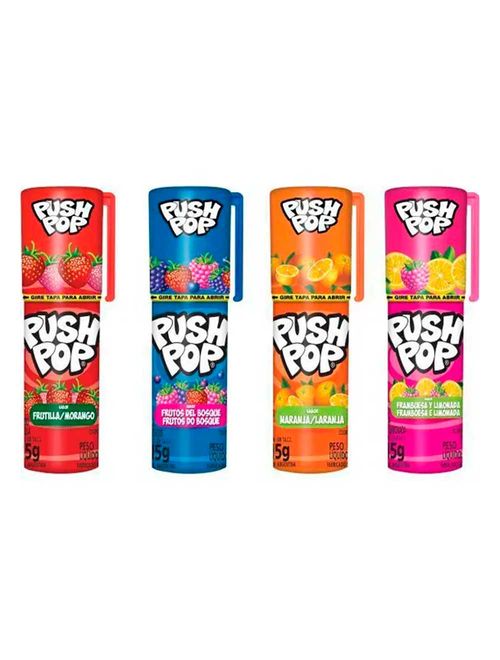 Pirulito Frutas c/20 - Push Pop