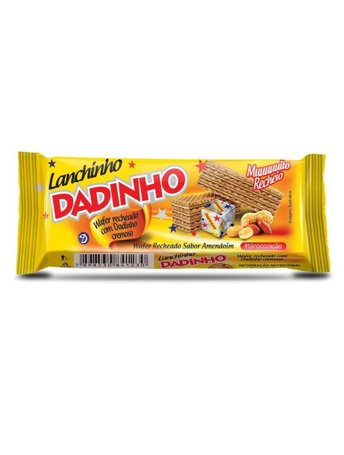Biscoito Wafer Lanchinho Dadinho Chocolix Amendoim 26g - Dizioli
