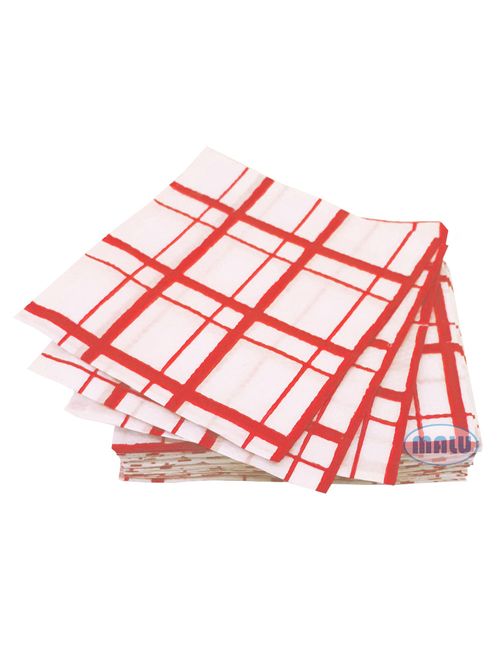 Guardanapo 20x21 Xadrez Vermelho c/50 - Luigi