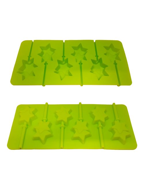 Forma Silicone Pirulito Estrela - Fino Corte