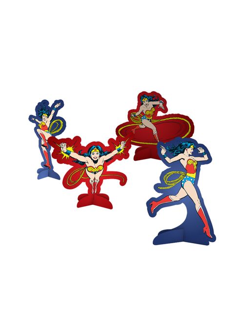 Mulher Maravilha Decoração de Mesa c/8 - Festcolor