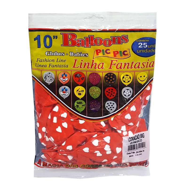 Balao-Fantasia-Coracao-Vermelho-e-Branco-Tamanho-10-c-25---Pic-Pic