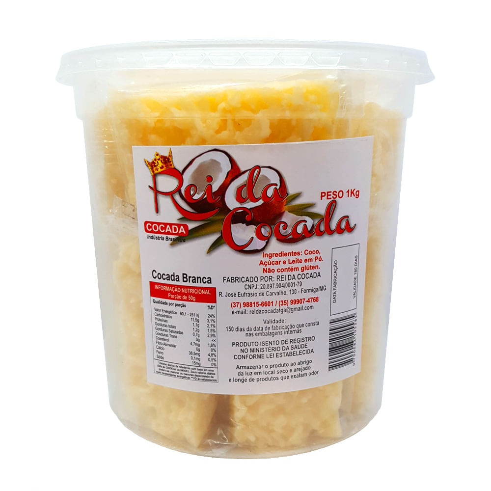 Cocada Branca c/20 - Rei da Cocada