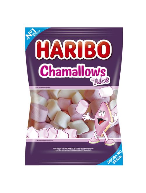 Marshmallow Chamallows Tube Rosa e Branco 250g - Haribo
