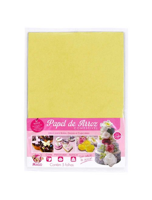 Papel Arroz Amarelo c/5 - Mago