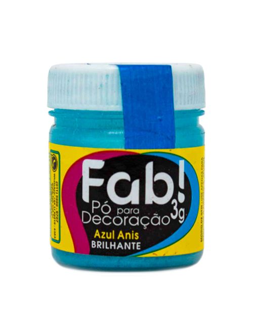 Pó p/ Decoração Azul Anis 3g - FAB