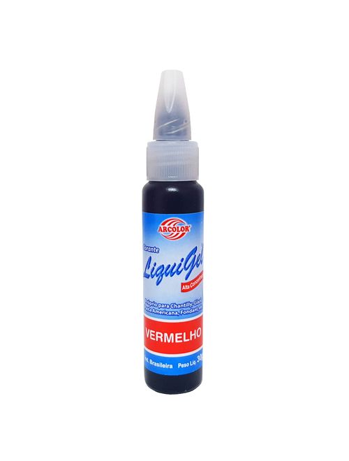 Corante Liquigel Vermelho 30g - Arcolor