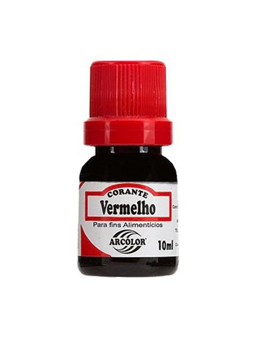 Corante Líquido Vermelho 10ml - Arcolor