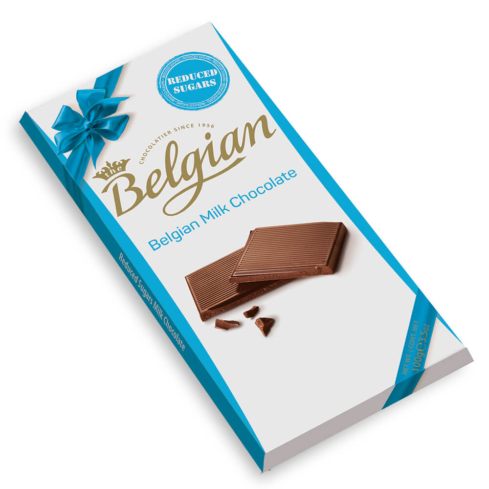 Tablete Chocolate ao Leite Sem Açúcar 100g - Belgian - Doce Malu