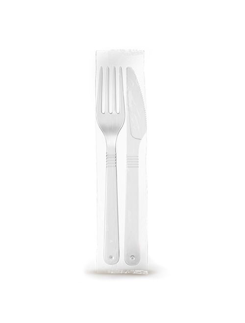 Kit Sachê Garfo e Faca Extra Forte c/20 - Strawplast