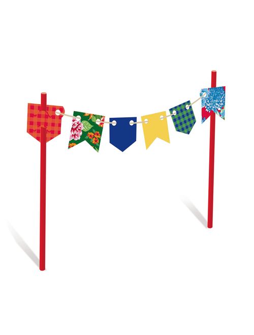 Festa Junina Topo de Bolo Bandeirinhas c/2 - Cromus