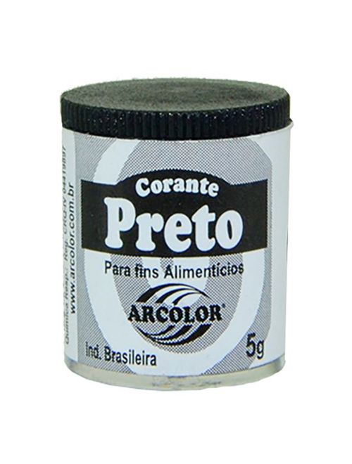 Corante em Pó Preto 5g - Arcolor