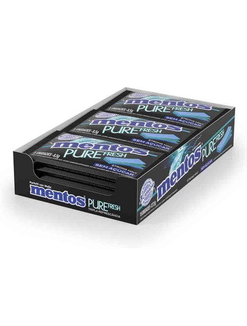 Chiclete Mentos 3Pure Fresh Strong Mint c/15 - Perfetti