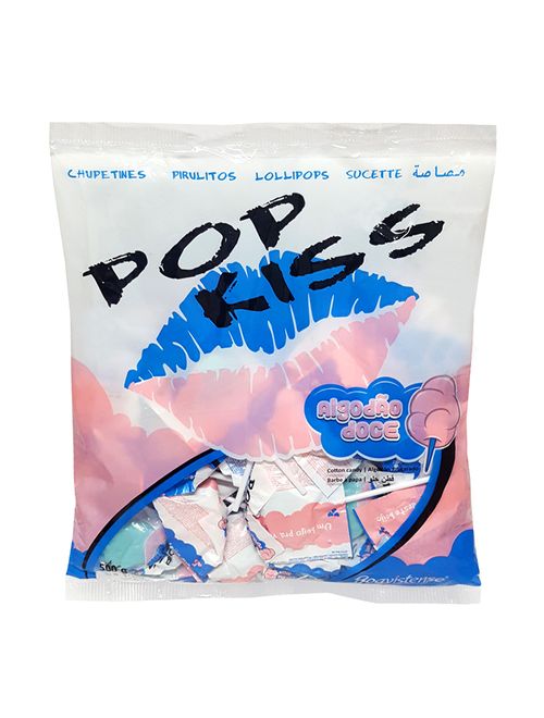 Pirulito Pop Kiss Algodão Doce 500g - Boavistense