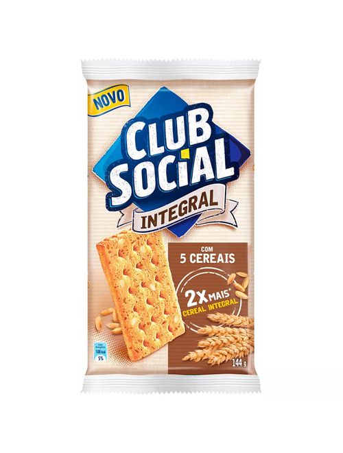 Biscoito Club Social Integral 5 Cereais 24g c/6 - Nabisco