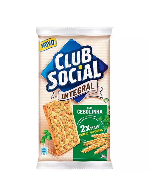 Biscoito Club Social Integral Cebolinha 24g c/6 - Nabisco