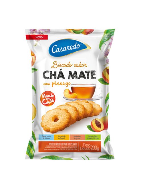 Biscoito Chá Mate com Pêssego 200g - Casaredo