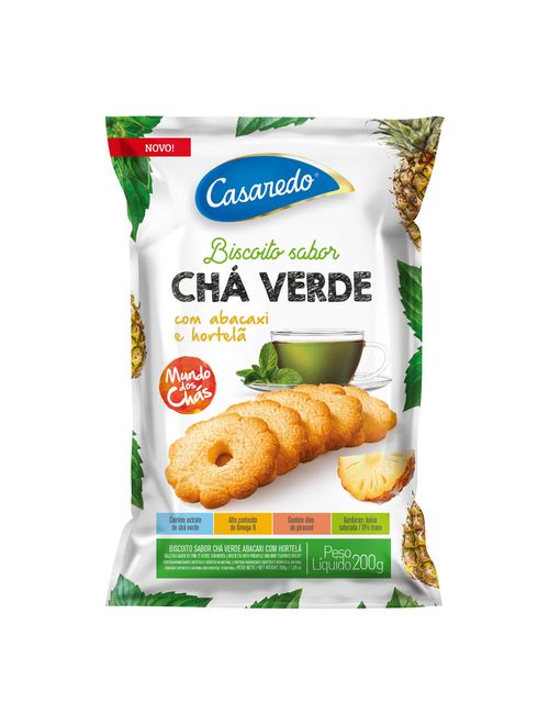 Biscoito Chá Verde com Abacaxi e Hortelã 200g - Casaredo