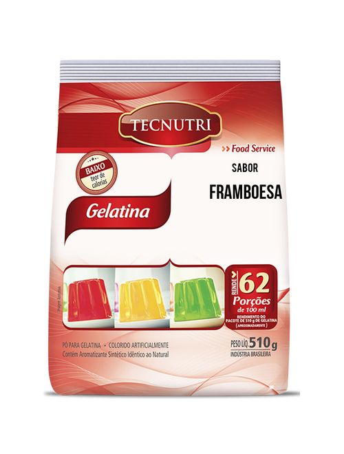 Gelatina Framboesa 510g - Tecnutri