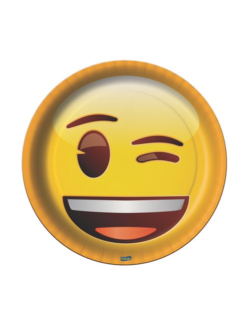 Emoji Prato Redondo c/8 - Festcolor