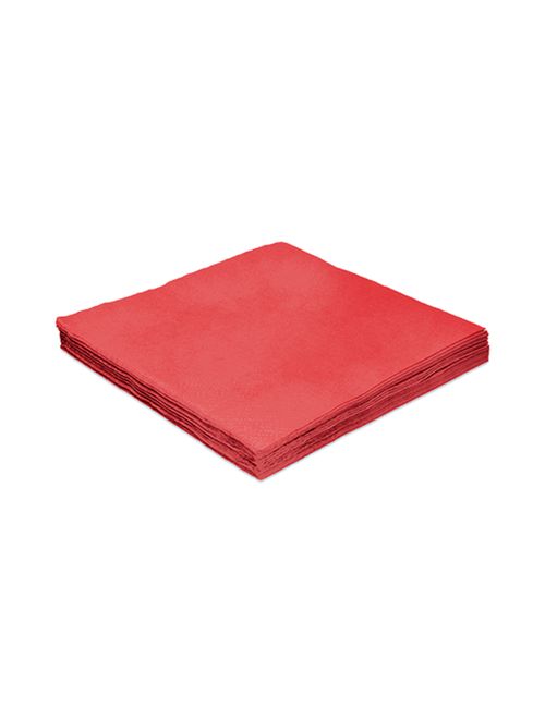Guardanapo Liso Vermelho 25x25 c/20 - Silver Festas