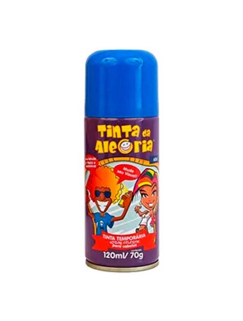 Tinta Temporária Spray para Cabelos Azul 120ml - Tinta Alegria
