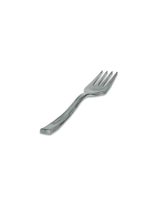 Garfo Sobremesa Premium c/10 - Silver Plastic