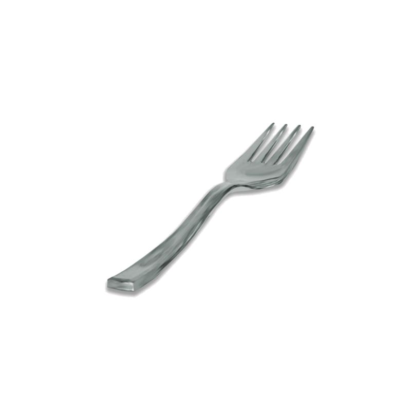 Garfo-Sobremesa-Premium-c-10---Silver-Plastic