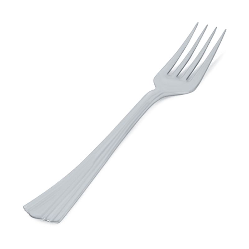 Garfo-Refeicao-Prata-c-10---Silver-Plastic