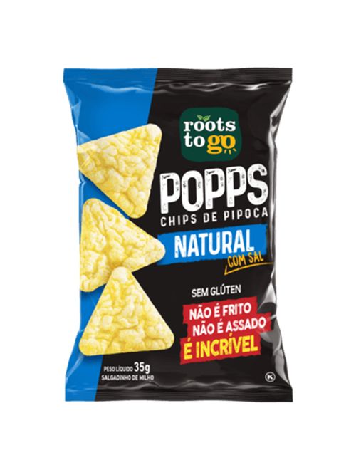 Popps Chips de Pipoca Sabor Natural c/ Sal 35g - Roots To Go